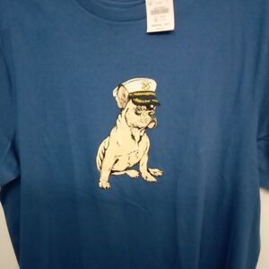 JCrew Factory Large NWT Graphic Men's Bulldog tshirt